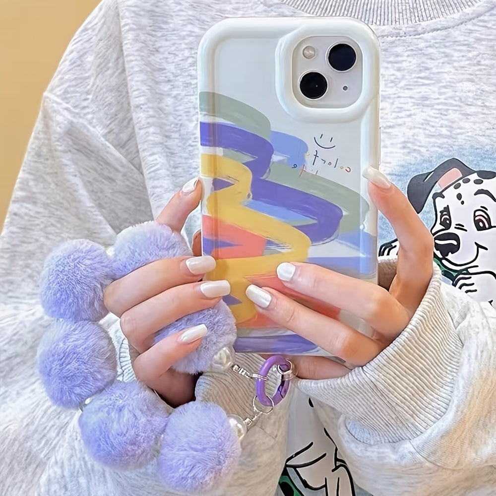 Colored Line With Ball Of Hair Bracelet Mobile Phone Case