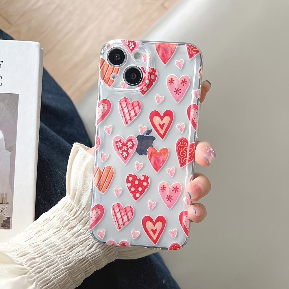 Pink Sweet Heart Pattern Mobile Phone Case