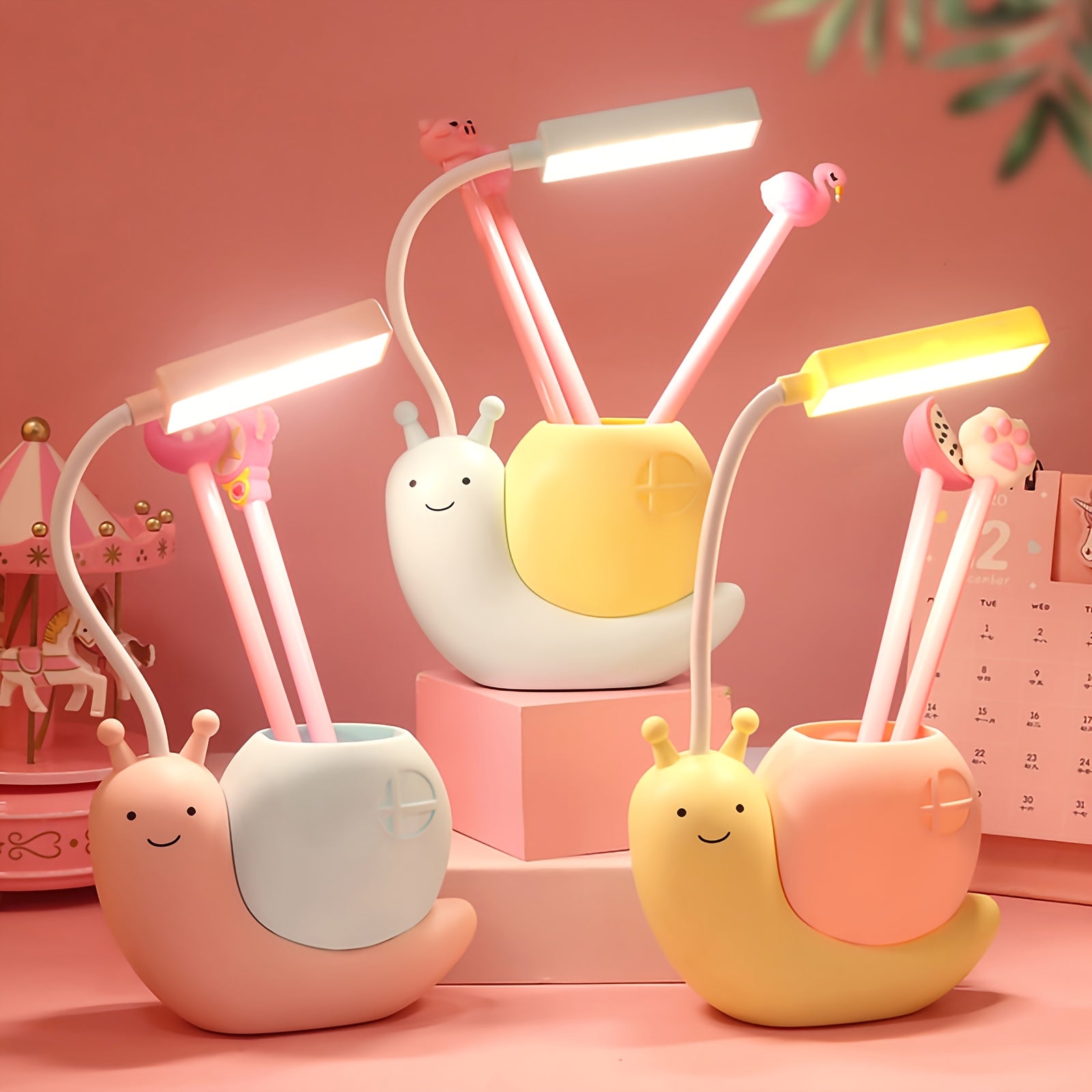 1pc Cartoon Learning LED Eye Protection Desk Lamp For Students Kids Toddlers