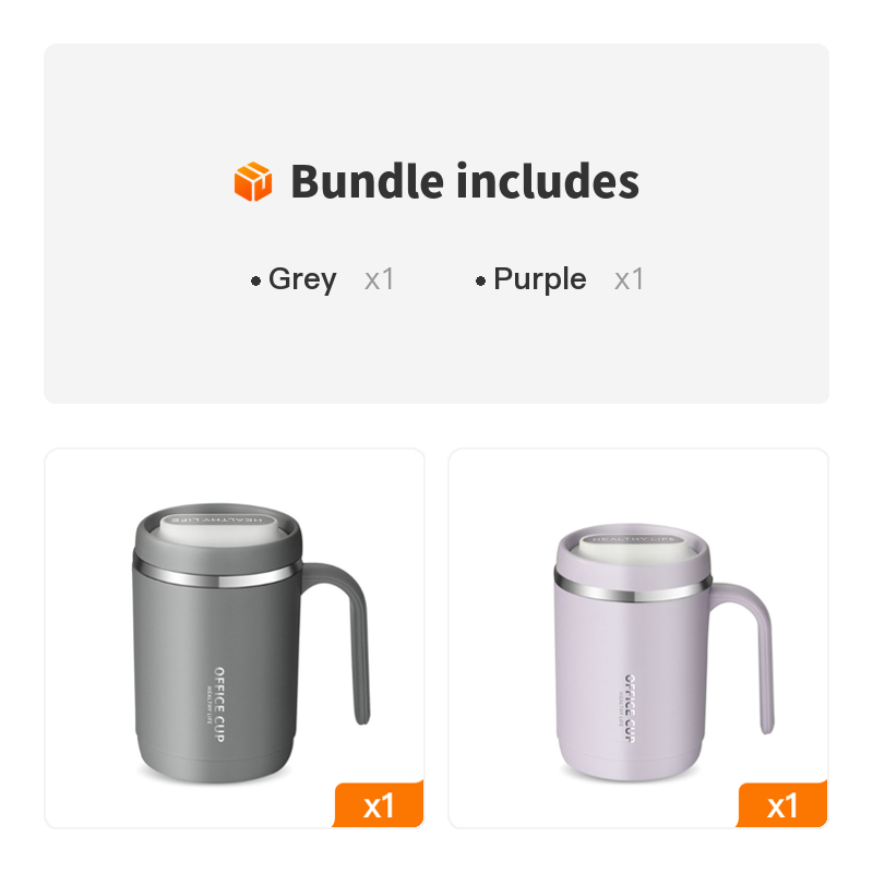 1pc Stainless Steel Cups With Lid, 16 Oz 304 Stainless Steel Tumblers Durable Coffee Mug With Splash Proof Sliding Lid, Drink With Lid Open, Plastic Housing And Lid, Straw Not Included