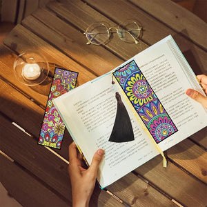 2Pcs -Diamond Painting Leather Tassel Bookmark ktclubs.com