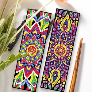 2Pcs -Diamond Painting Leather Tassel Bookmark ktclubs.com