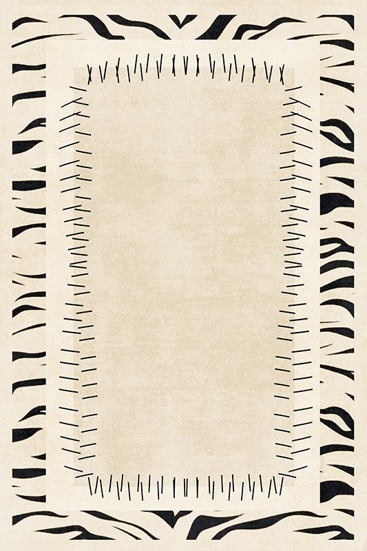 Abstract Cream Color Modern Carpets for Living Room, Modern Rugs for Dining Room, Soft Contemporary Rugs for Bedroom, Mid Century Modern Rugs Next to Bed