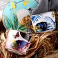 Jungle Animals Porcelain Coffee Cups, Coffee Cups with Gold Trim and Gift Box, Tea Cups and Saucers