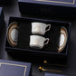 Beautiful British Tea Cups, Creative Bone China Porcelain Tea Cup Set, Royal Ceramic Coffee Cups, Unique Tea Cups and Saucers in Gift Box as Birthday Gift