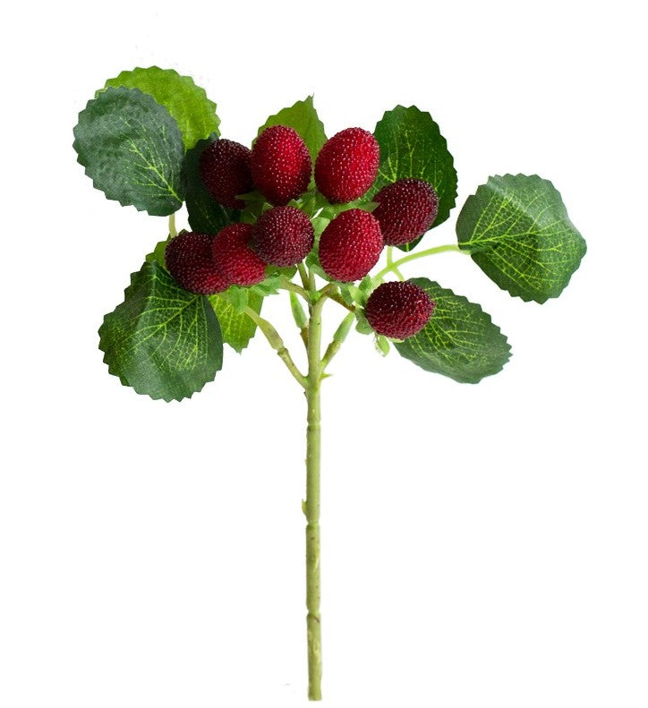 Raspberry Fruit Branch, Flower Arrangement Ideas for Home Decoration, Simple Artificial Flowers for Living Room, Spring Artificial Floral for Dining Room