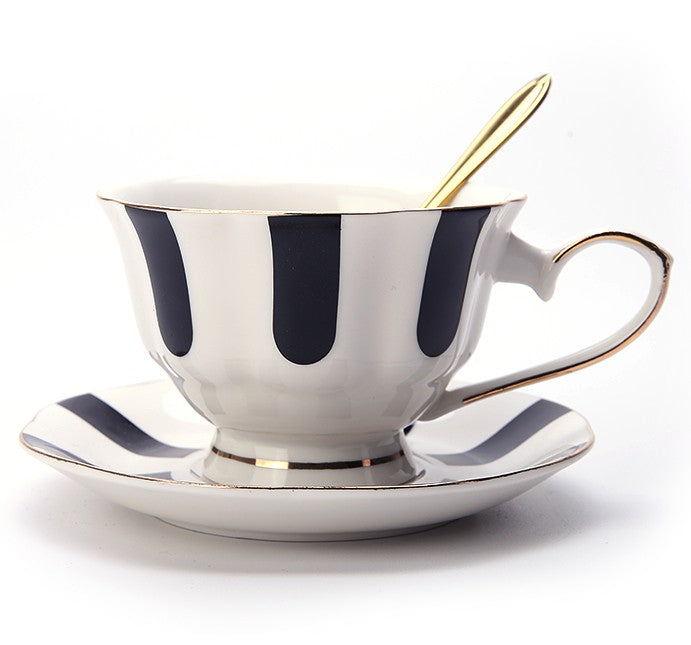 Elegant Ceramic Coffee Cups, Beautiful British Tea Cups, Unique Porcelain Cup and Saucer, Creative Bone China Porcelain Tea Cup Set