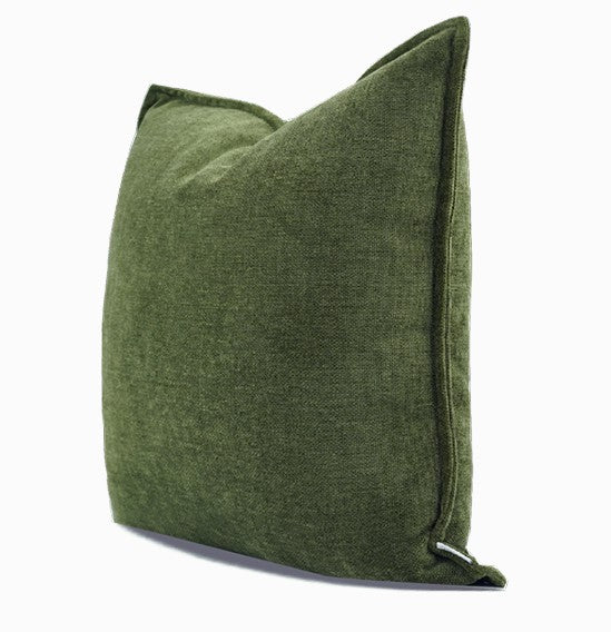 Large Throw Pillow for Interior Design, Simple Decorative Throw Pillows, Large Green Square Modern Throw Pillows for Couch, Contemporary Modern Sofa Pillows