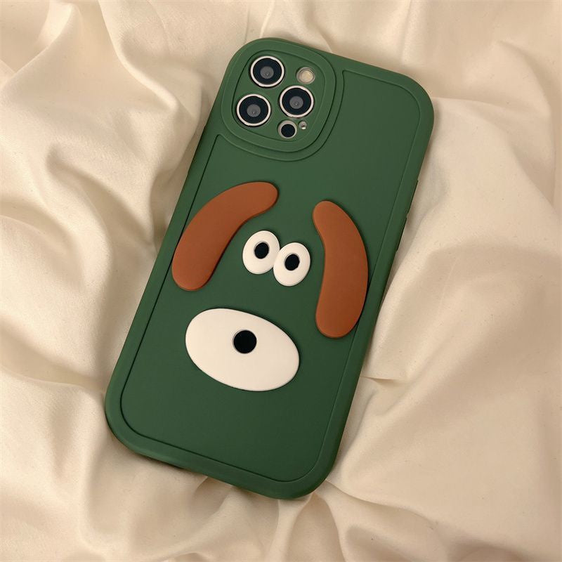 Three-dimensional Leader Dog Phone Case For IPhone 14 Plus 7 8 X XS XR 11 12 Mini 13 Pro Max SE2020 Silicone Cover Cases