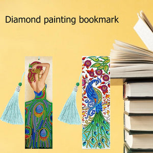 2pcs 5D Special Shape Diamond Painting Bookmark Mosaic Leather Page-Marker ktclubs.com