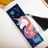 2pcs Diamond Painting Bookmark DIY Unicorns Leather Tassel Book Marks Craft ktclubs.com