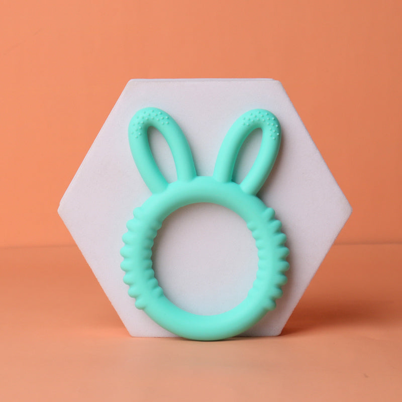 Baby Silicone Teether 2022 New Product Rabbit Ears Chewing Gum Molar Stick Baby Teething Toy Bracelet