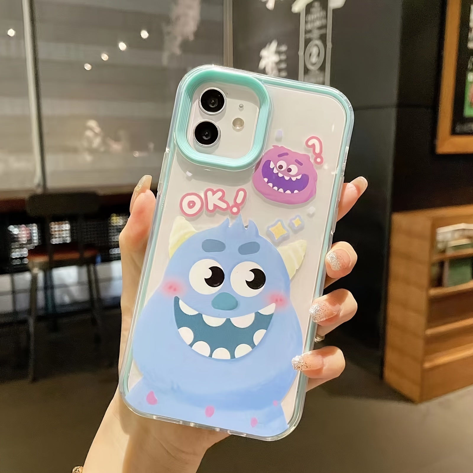 3 In 1 Cute Big-eyed Monster Couple Mobile Phone Case