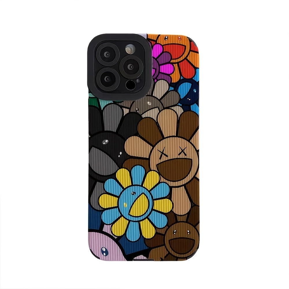 New Cartoon Smiling Little Flower Pattern Phone Case