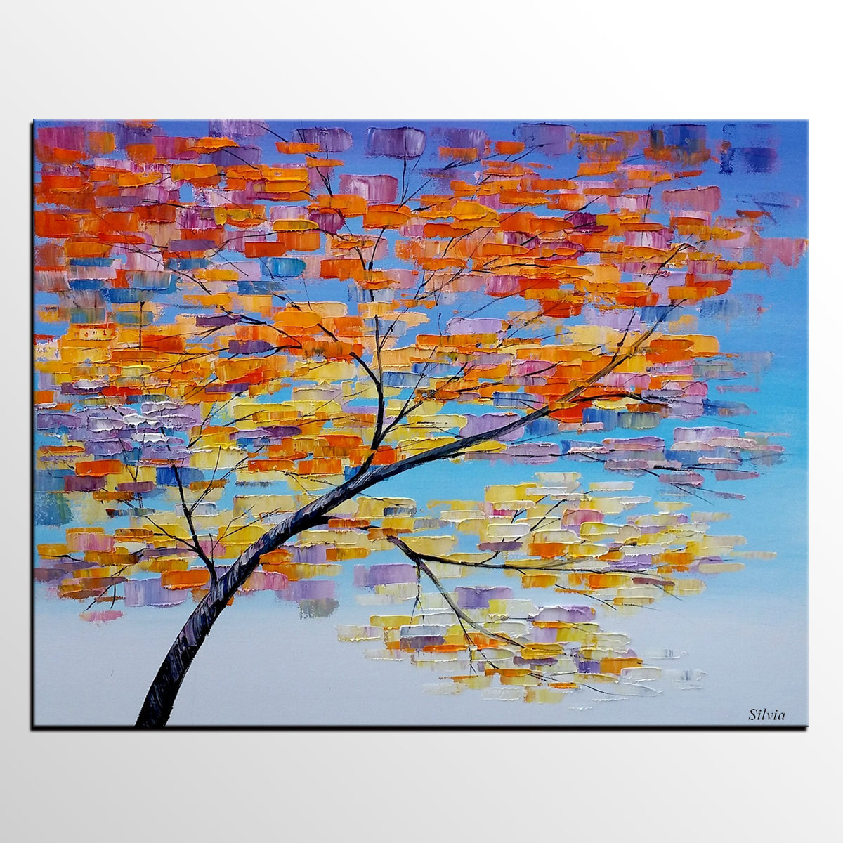 Abstract Tree Painting, Contemporary Painting, Living Room Art, Canvas Art, Flower Art, Large Wall Art Painting, Painting Abstract