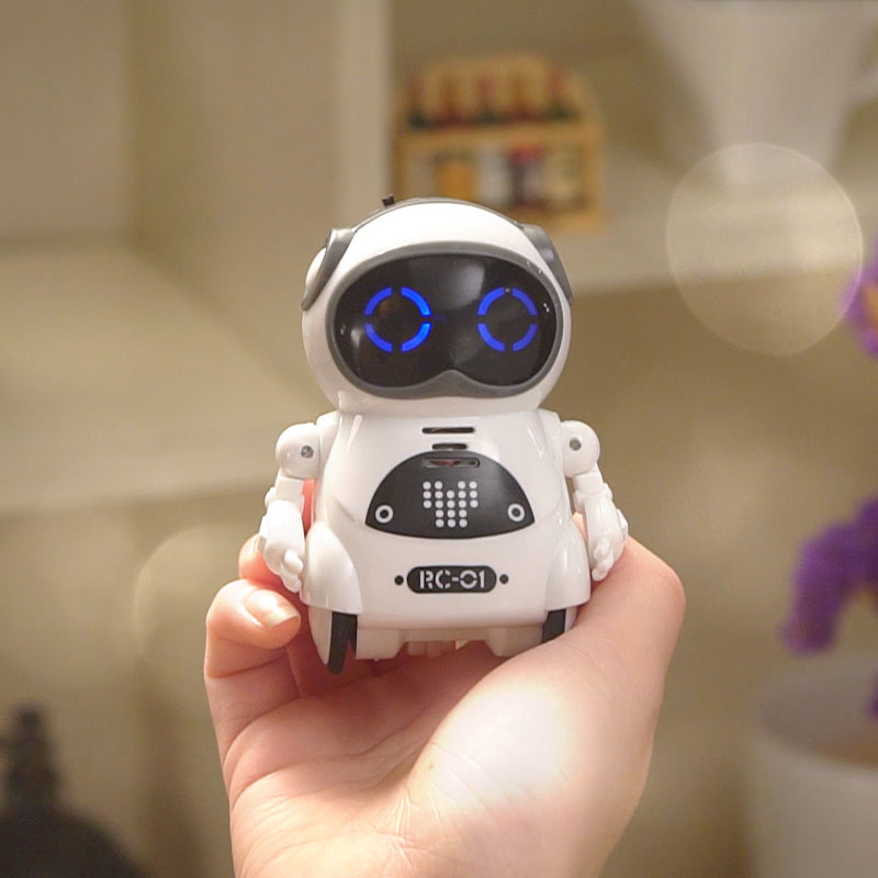 Pocket RC Robot Talking Interactive Dialogue Voice Recognition Record Singing Dancing Telling Story Mini RC Robot Toys Gift