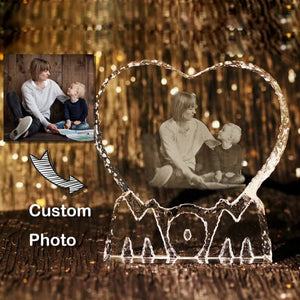 3D Crystal Photo Heart Gift for MOM,3D Engraved Crystal Photo Gift,Custom Photo Gift,Mothers Day Gift. ktclubs.com