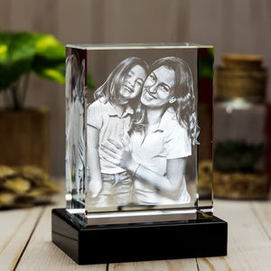 3D Photo Crystal Rectangle, Memorial Bereavement Gift, Custom Engraved Picture, Laser Etched Print, Personalized Wall Art, Glass Home Decor ktclubs.com