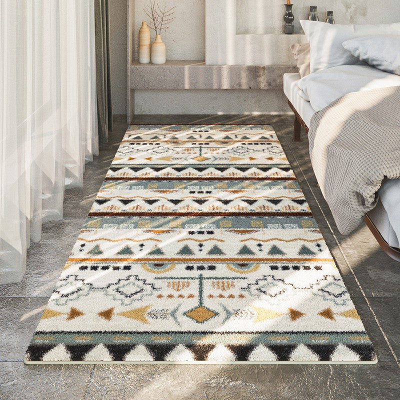 Simple Geometric Runner Rugs for Hallway, Contemporary Runner Rugs Next to Bed, Modern Runner Rugs for Entryway, Modern Rugs for Dining Room