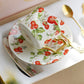 Strawberry Bone China Porcelain Tea Cup Set, Elegant Ceramic Coffee Cups, British Royal Ceramic Cups for Afternoon Tea, Unique Blue Tea Cup and Saucer in Gift Box
