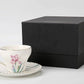 Iris Flower British Tea Cups, Beautiful Bone China Porcelain Tea Cup Set, Traditional English Tea Cups and Saucers, Unique Ceramic Coffee Cups in Gift Box