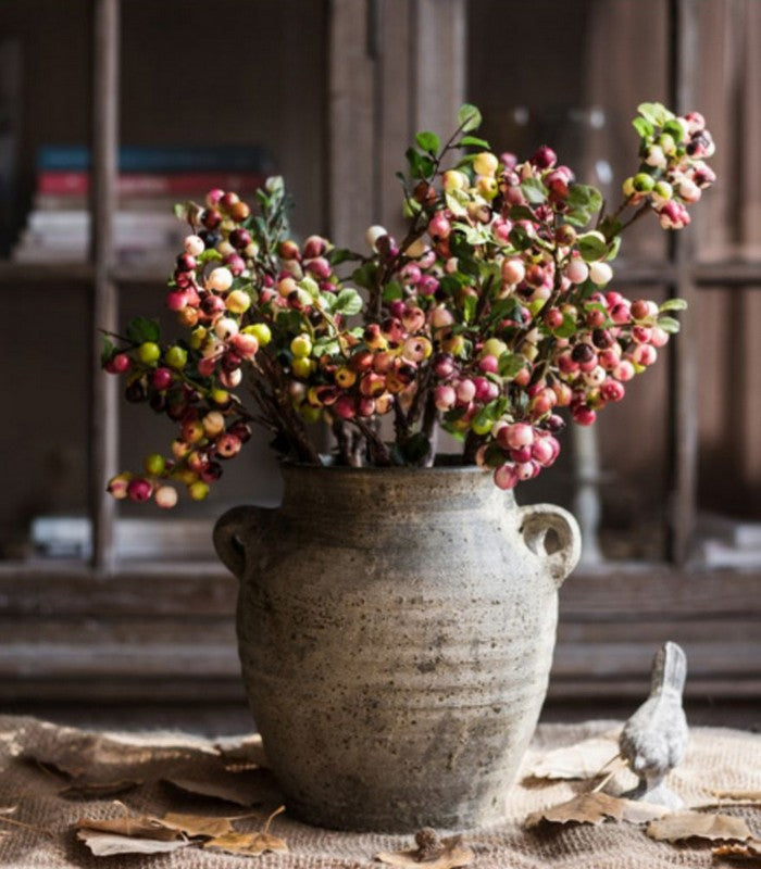 Cranberry Fruit Branch, Flower Arrangement Ideas for Living Room, Unique Artificial Flowers for Home Decoration, Spring Artificial Floral for Bedroom