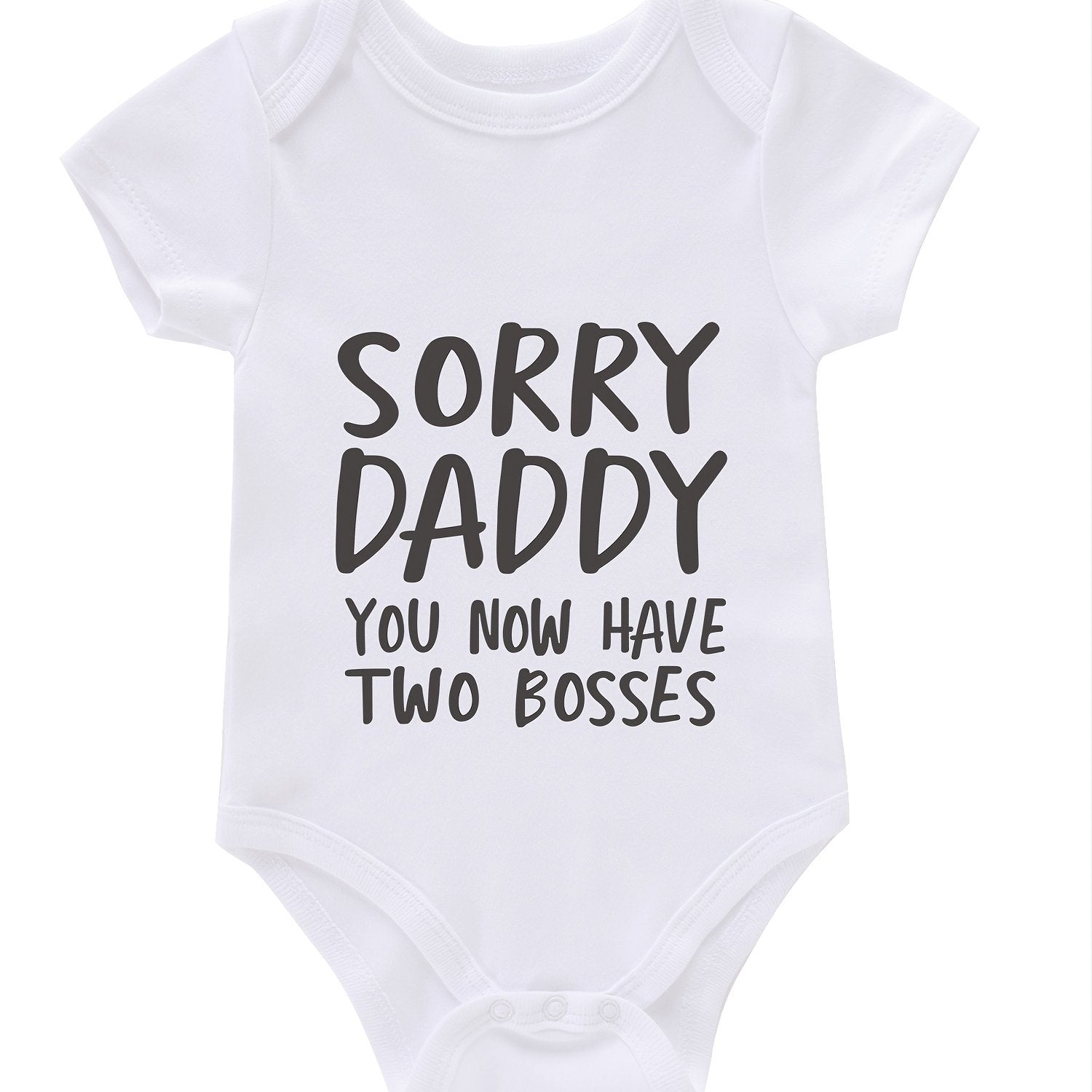 Newborn Infant Romper Letter Print Short Sleeve Round Neck Bodysuit For Baby Girls Toddler Clothes