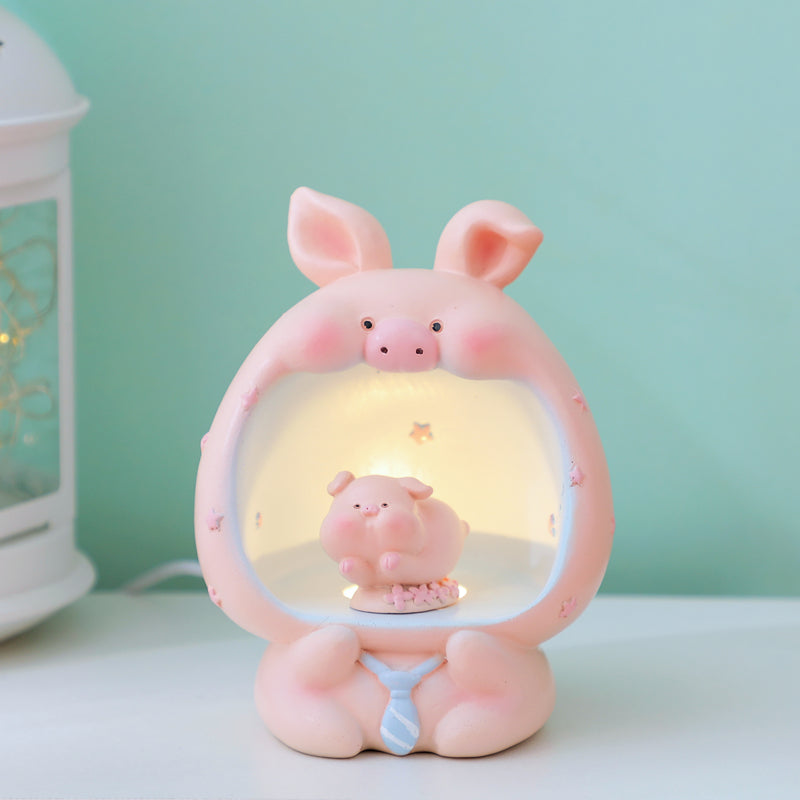 1pc Cute Pig Night Light For Kids, USB Portable Rechargeable LED Lamp, Kawaii Night Light For Baby Girls Boys Gift