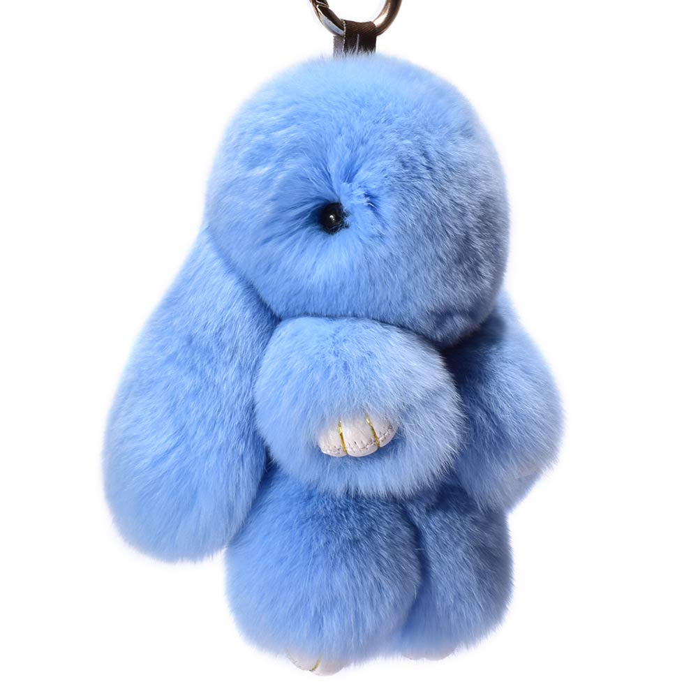 Rabbit Fur Plush Toy Bunny Keychain