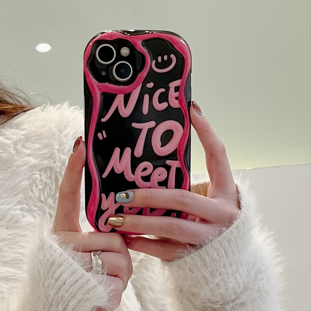 Nice To Meet You Text Phone Case