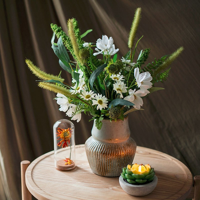 Galsang FlowerS, Green Bristlegrass, Icker, Unique Flower Arrangement for Home Decoration, Bedroom Flower Arrangement Ideas, Beautiful Artificial Flowers for Living Room