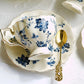 Elegant Vintage Ceramic Coffee Cups for Afternoon Tea, Royal Ceramic Cups, French Style China Porcelain Tea Cup Set, Unique Tea Cup and Saucers