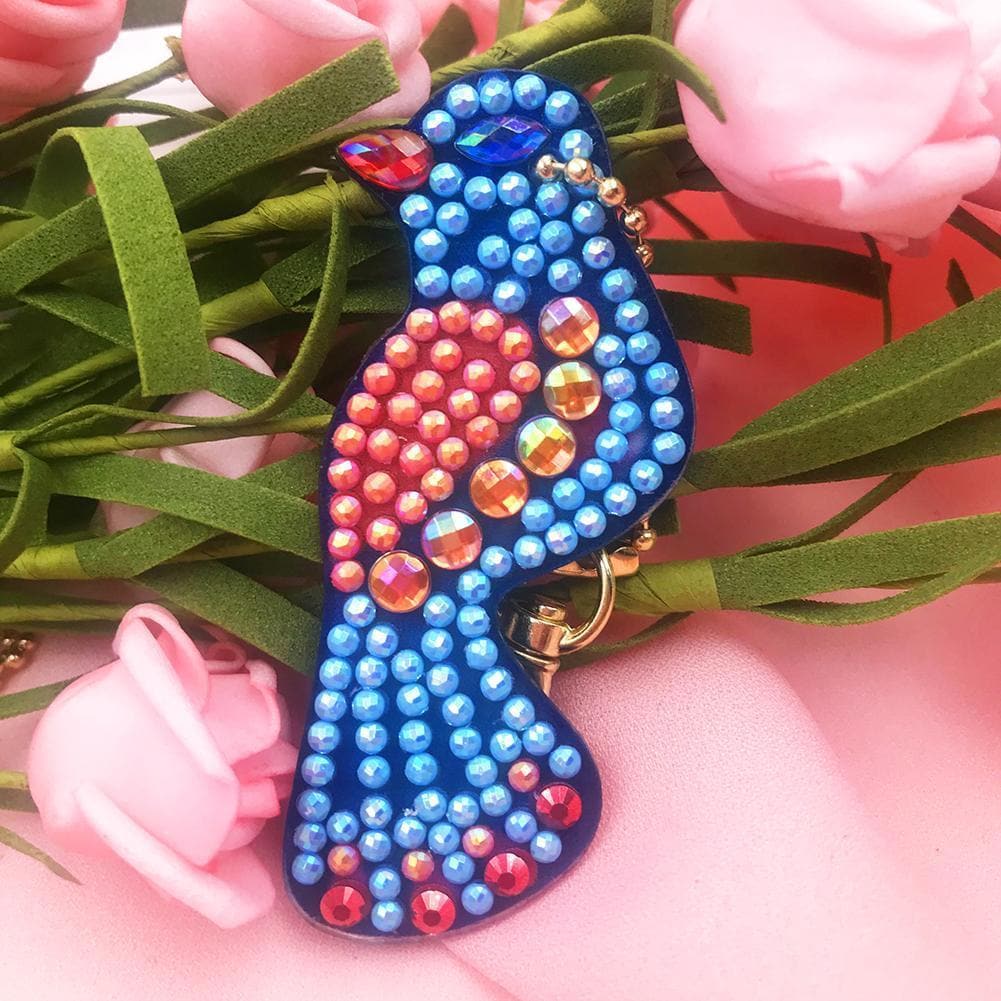 4pcs DIY Birds Full Drill Special Shaped Diamond  Keychain ktclubs.com