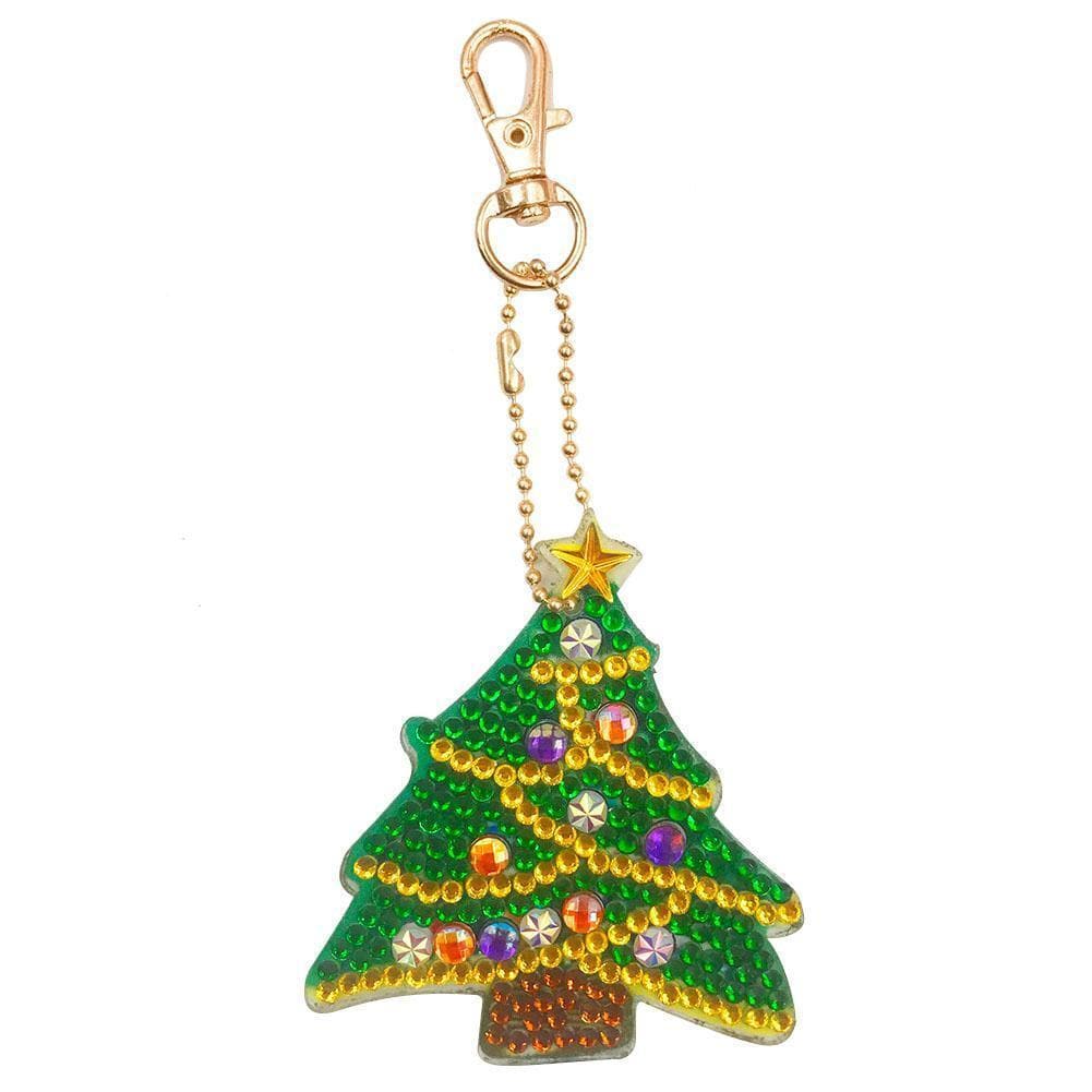 4pcs DIY Christmas Full Drill Special Shaped Diamond  Keychain ktclubs.com