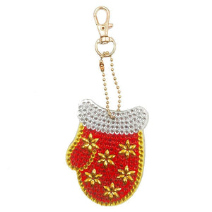 4pcs DIY Christmas Full Drill Special Shaped Diamond  Keychain ktclubs.com