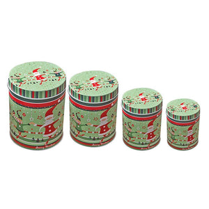 4pcs Large Capacity Christmas Storage Box Santa Claus Snowman Elk Candy Can ktclubs.com