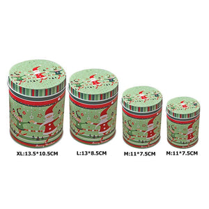 4pcs Large Capacity Christmas Storage Box Santa Claus Snowman Elk Candy Can ktclubs.com