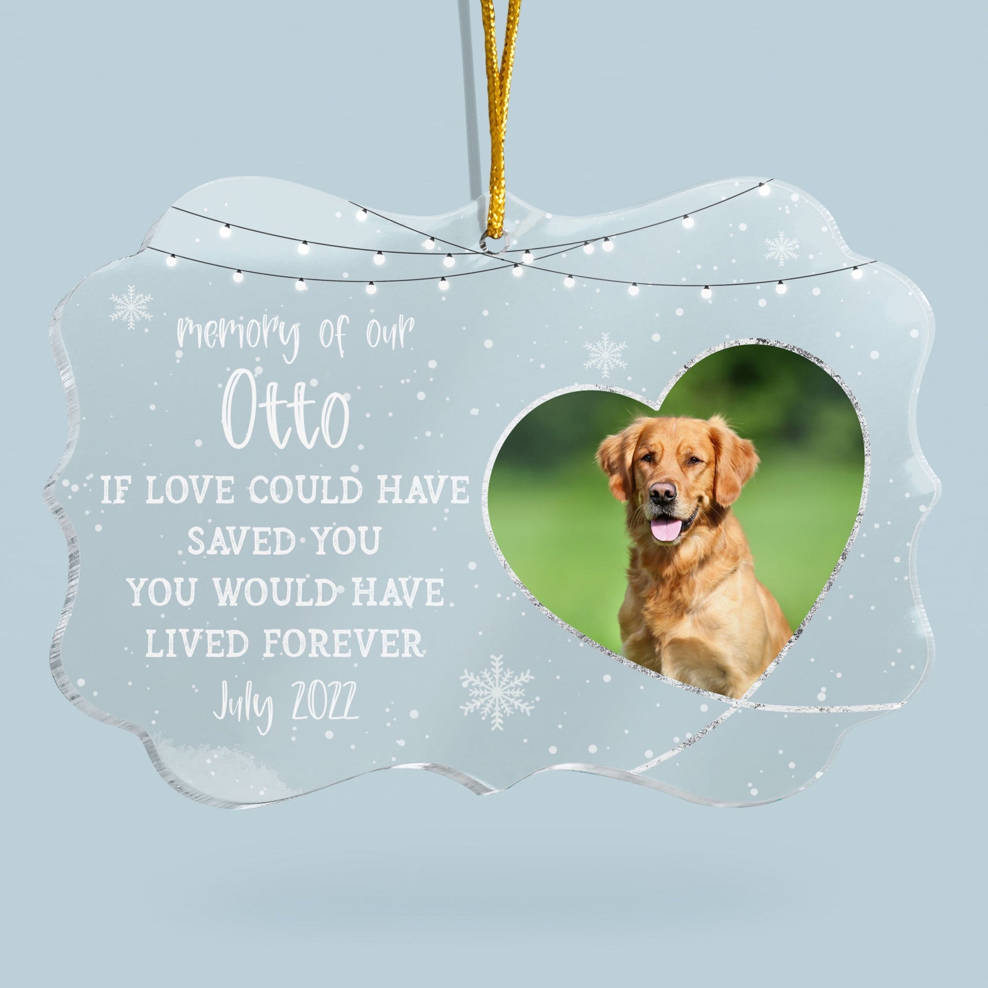 Forever Loved - Personalized Acrylic Ornament - Christmas Gift For Pet Loss Owners, Dog Mom, Dog Dad, Cat Mom, Cat Lover, Dog Lover