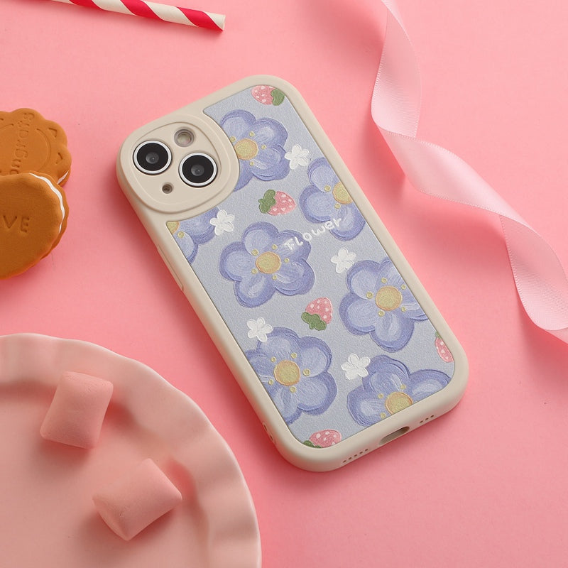 Purple And Pink Floral Pattern Phone Case