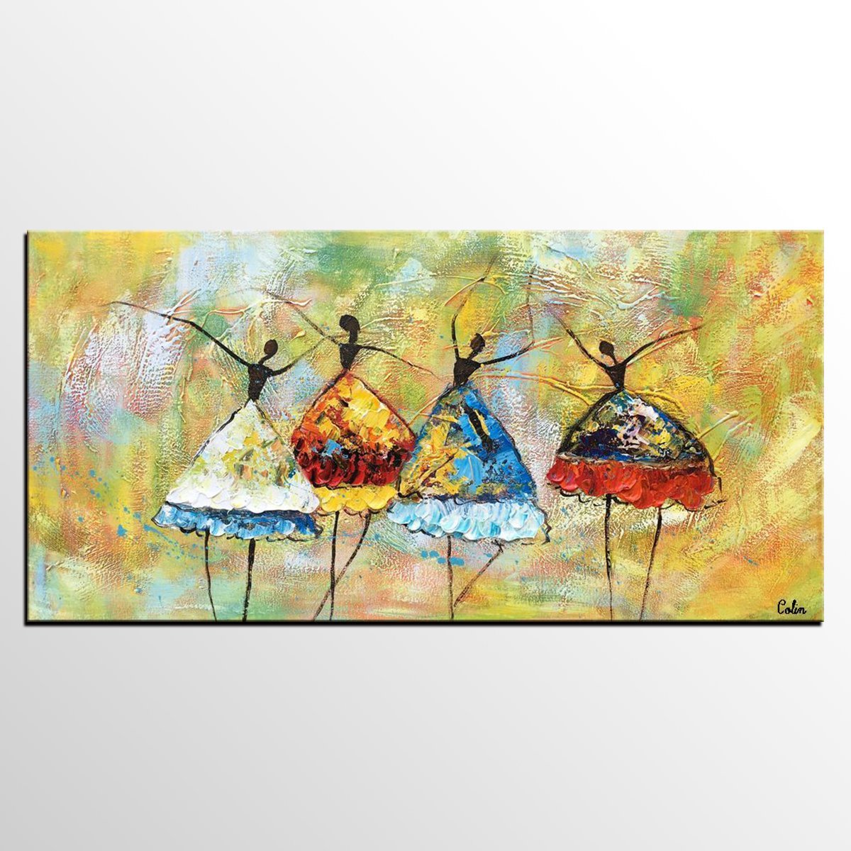 Canvas Painting for Living Room, Abstract Acrylic Painting, Ballet Dancer Painting, Acrylic Painting for Sale, Modern Wall Art Painting, Custom Art