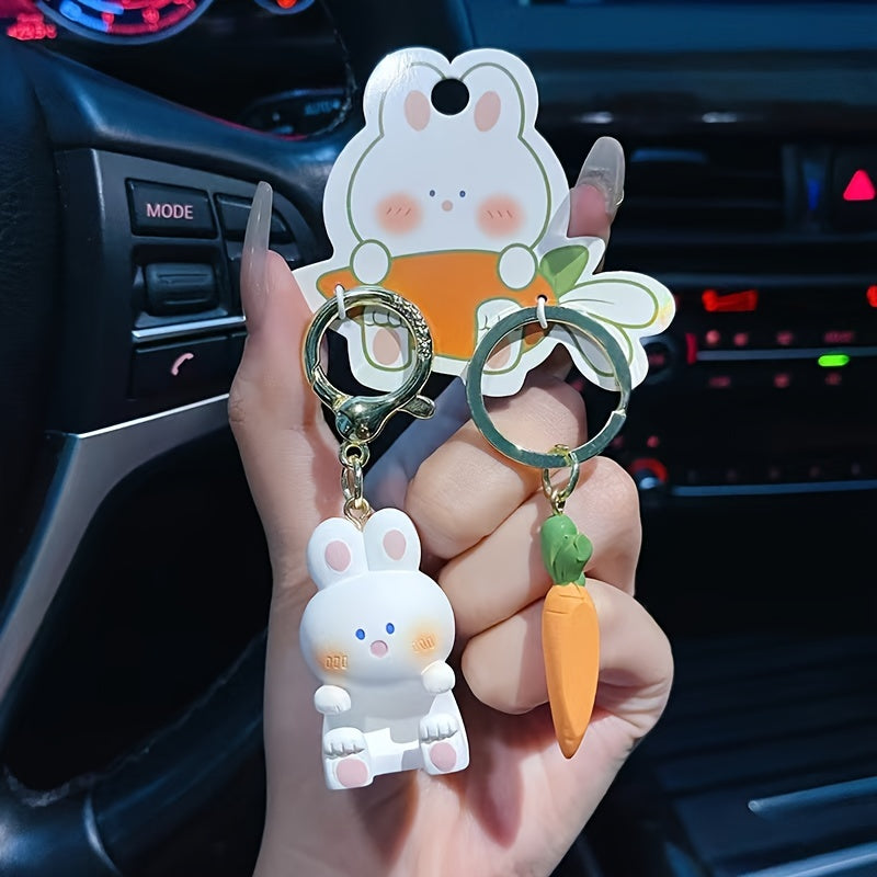 Set/2pcs Rabbit Keychain1.69"×0.98"