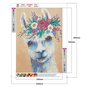 5D DIY Diamond Painting -Wreath Alpaca ktclubs.com