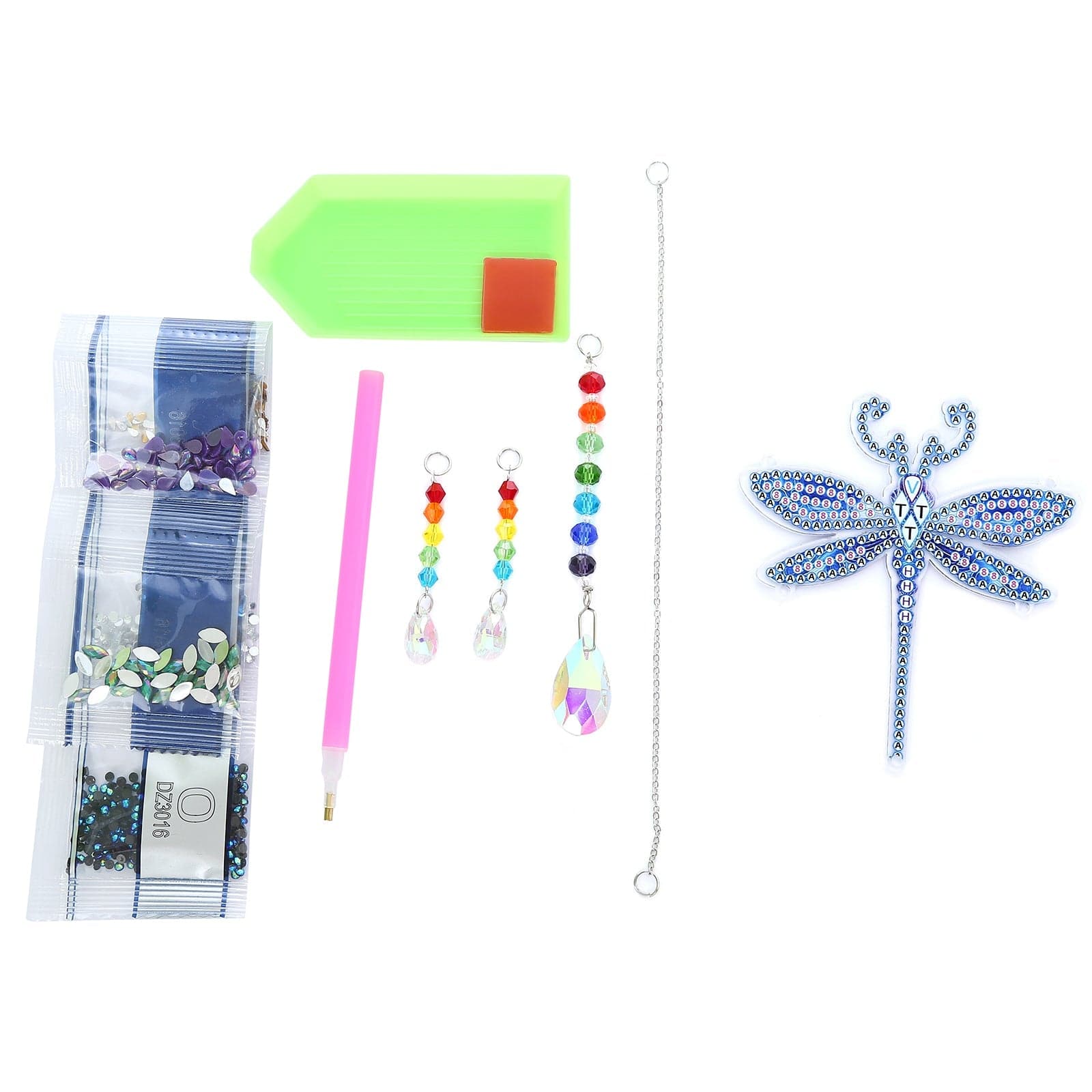 5D DIY Special Shaped  Wind Chimes-Dragonfly ktclubs.com