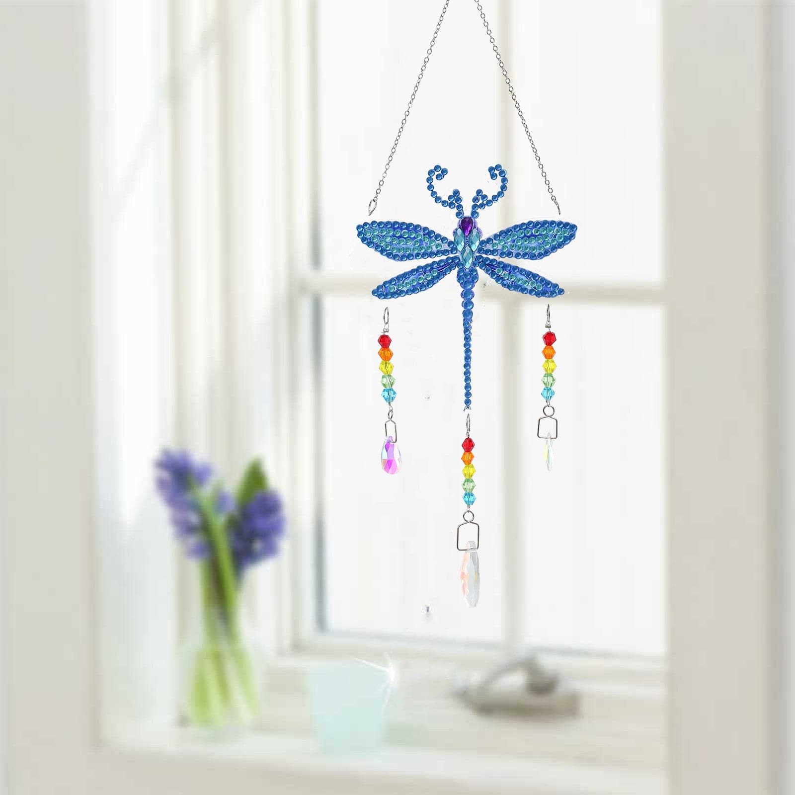 5D DIY Special Shaped  Wind Chimes-Dragonfly ktclubs.com