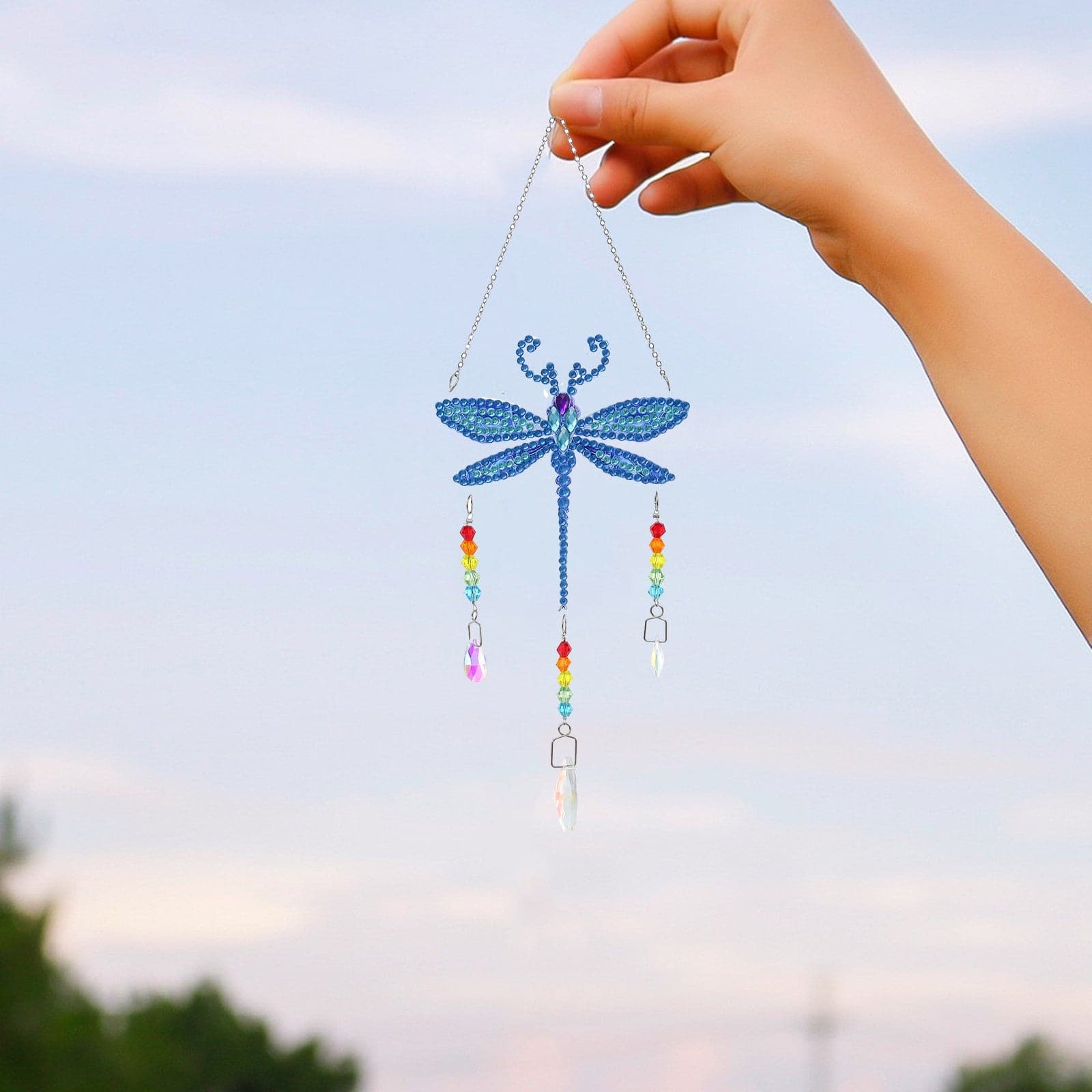 5D DIY Special Shaped  Wind Chimes-Dragonfly ktclubs.com