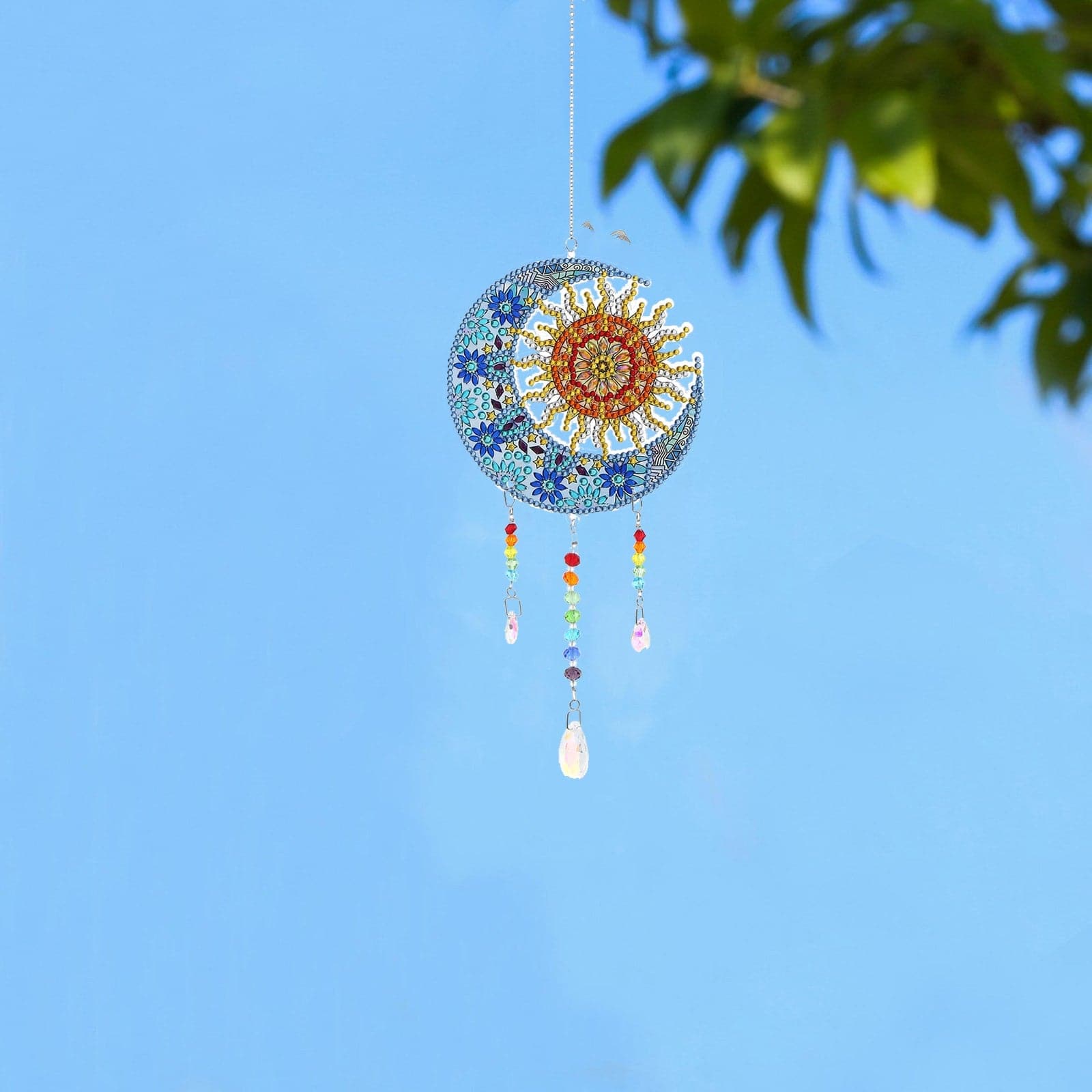 5D DIY Special Shaped  Wind Chimes-Sun Moon ktclubs.com