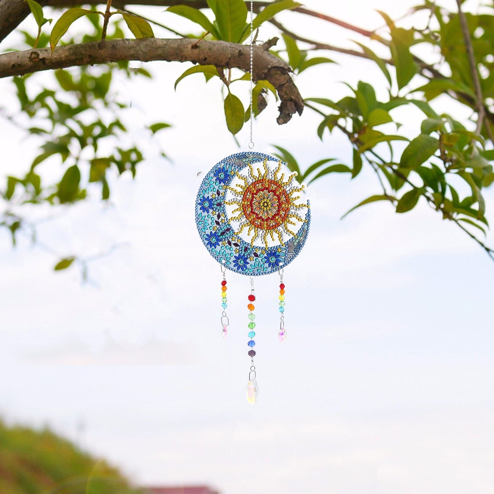 5D DIY Special Shaped  Wind Chimes-Sun Moon ktclubs.com