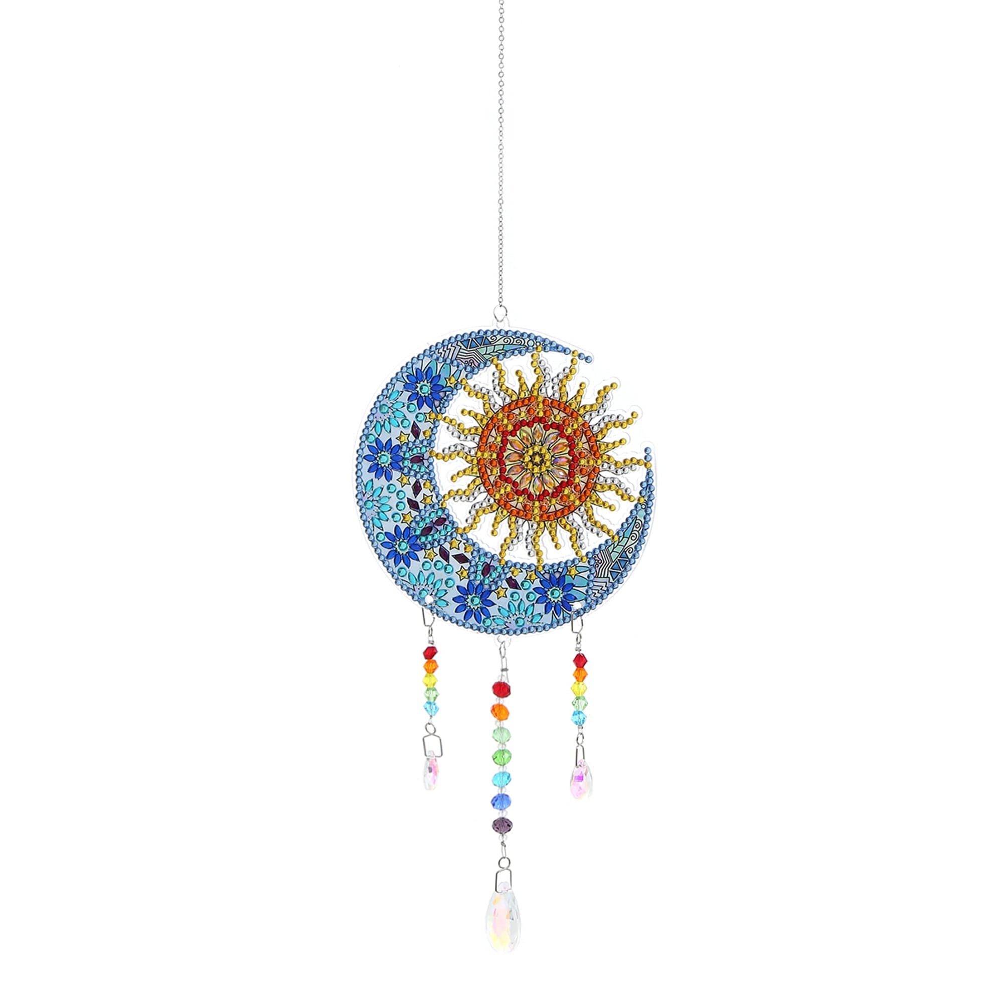 5D DIY Special Shaped  Wind Chimes-Sun Moon ktclubs.com