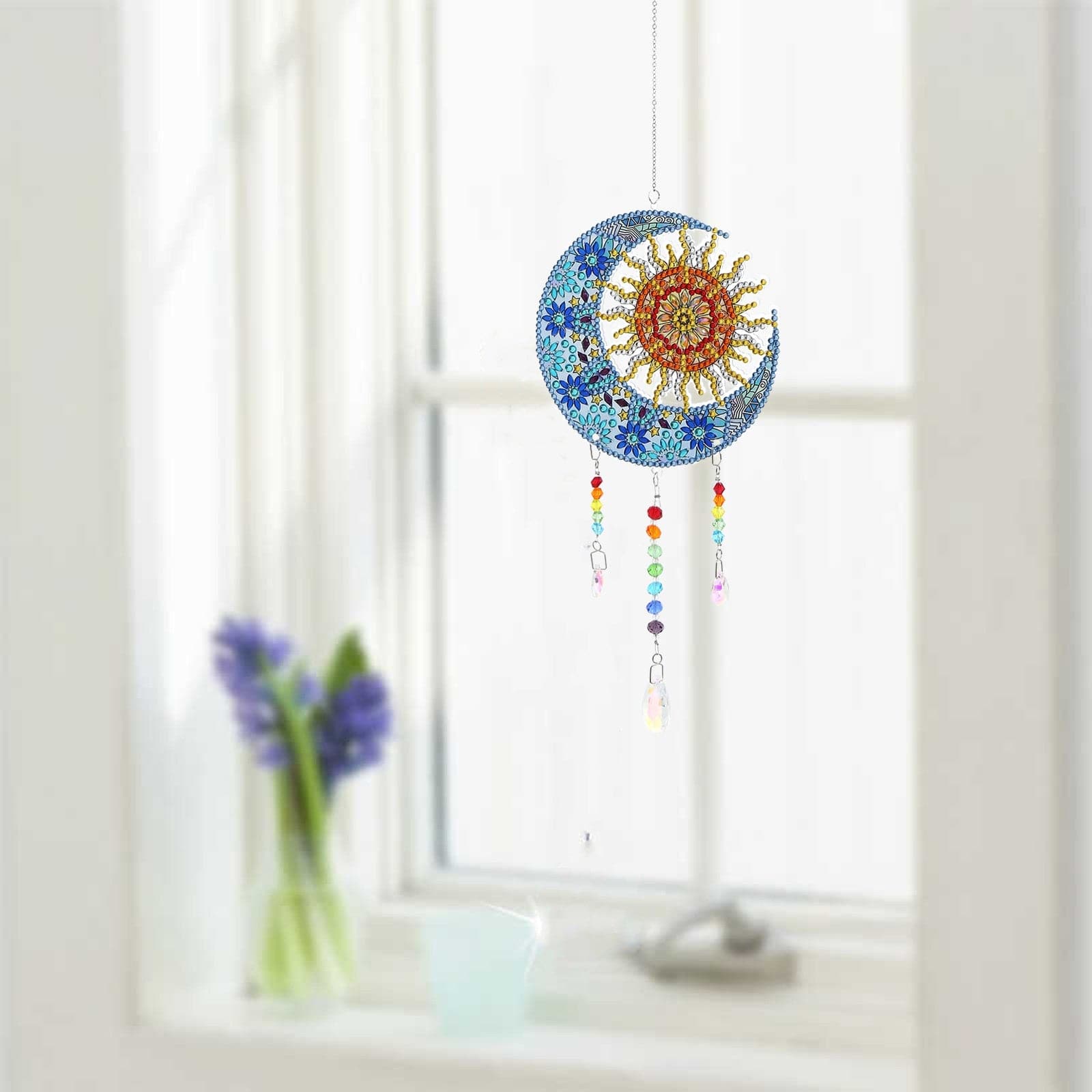 5D DIY Special Shaped  Wind Chimes-Sun Moon ktclubs.com