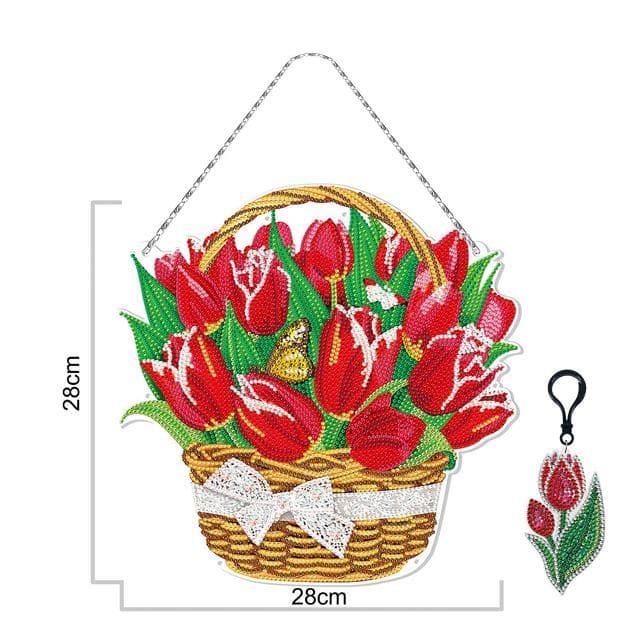 5D DIY diamond painting wreath with LED lights and keychain pendant kit shaped diamond art wall home decoration Christmas gift ktclubs.com